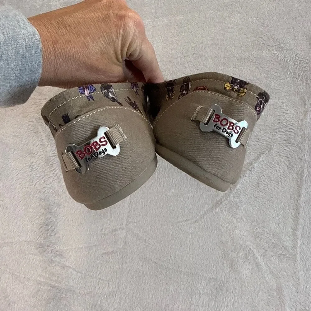 BOBS for Sketchers Dogs In Hats Pattern Cushioned Flats Size 12